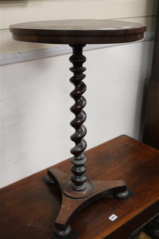 A Victorian rosewood occasional table W.46cm